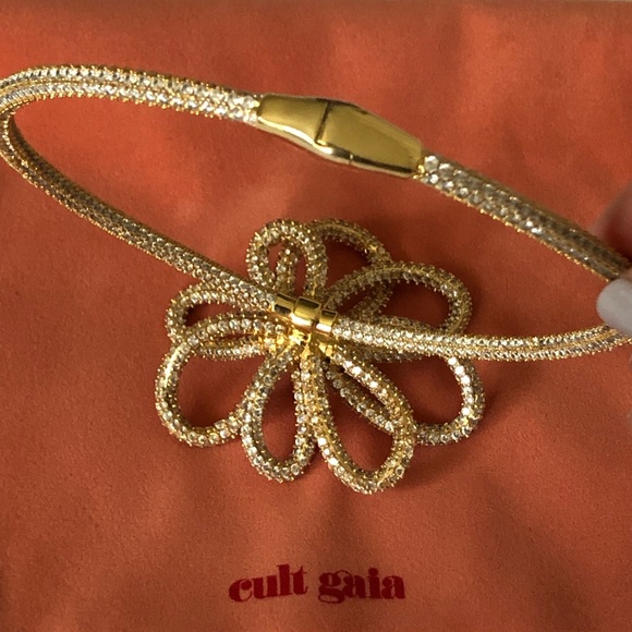 Cult Gaia Bloom Chocker Rhinestone Clear - Picture 9 of 12